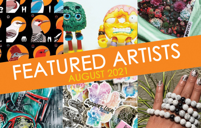 august featured artists at Bookmans